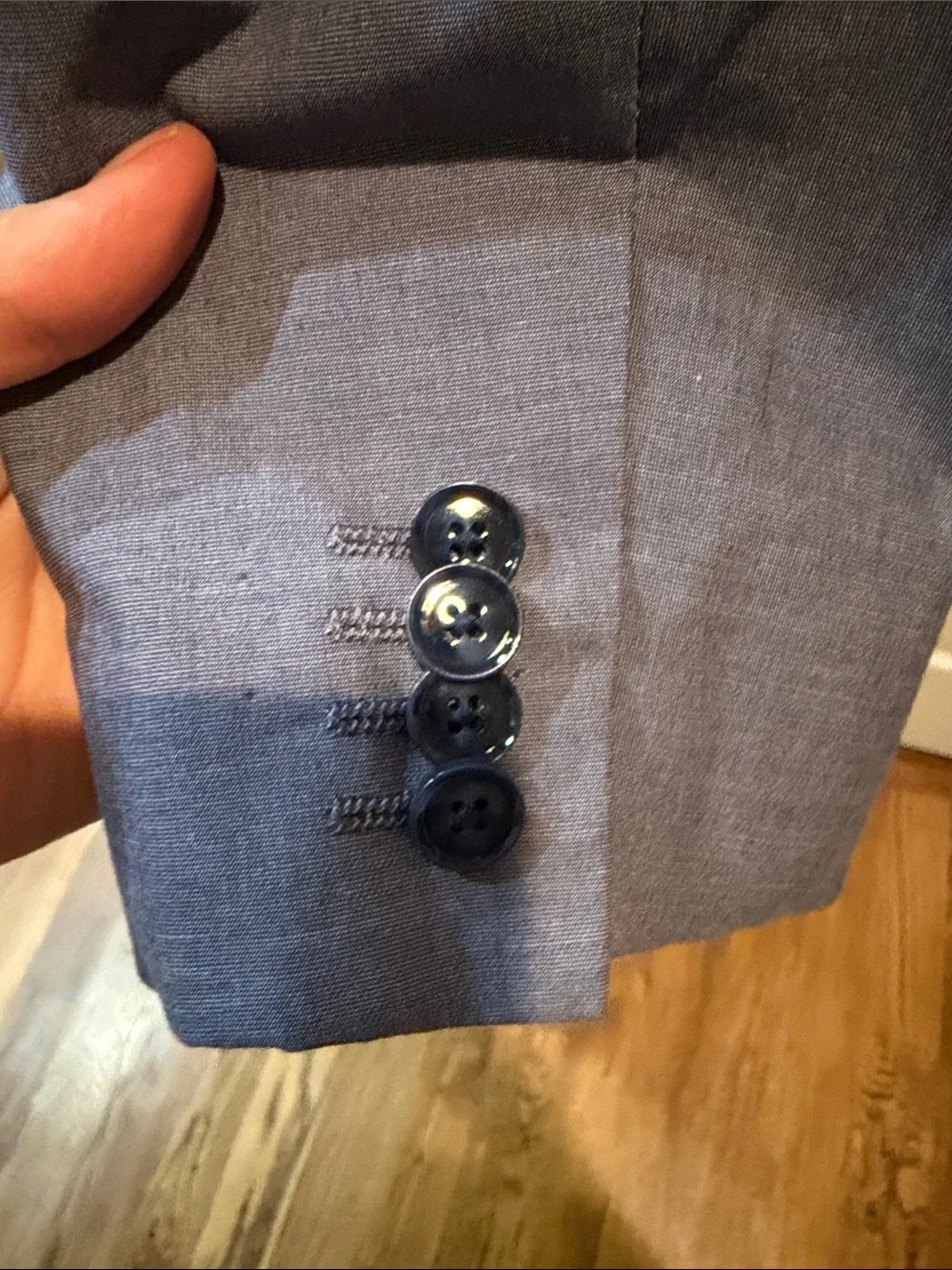 Express Light Blue Men's Two-Piece Suit Jacket & Pants